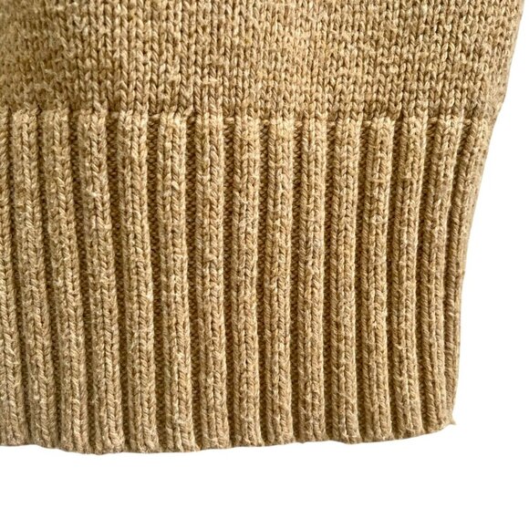 Sundance Nordic Fair Isle Sweater Cotton Wool Tan Baby Pink Crewneck Pullover XS - Picture 9 of 12